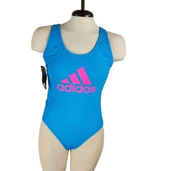 Adidas Logo Crossback One Piece Swimsuit. New Size medium - Picture 1 of 4